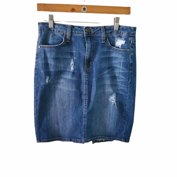Just Black Jean Skirt From Stich Fix M - Picture 1 of 4